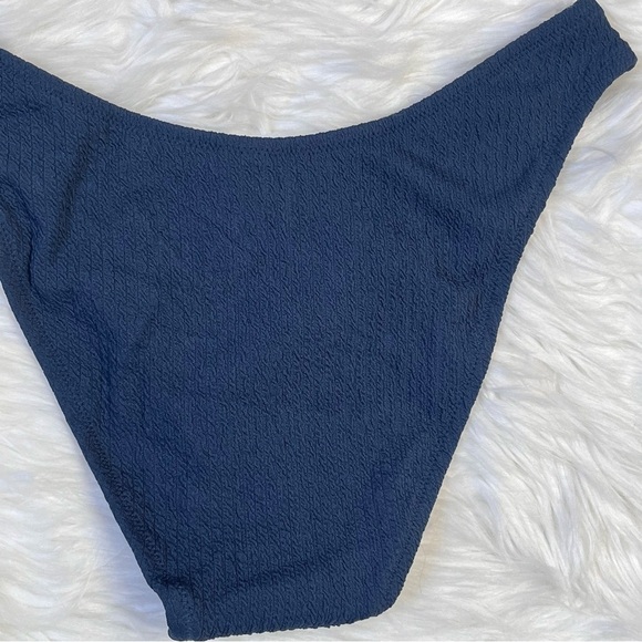 J Crew Blue Textured Bikini Swim Bottoms Medium NWT - Picture 6 of 9